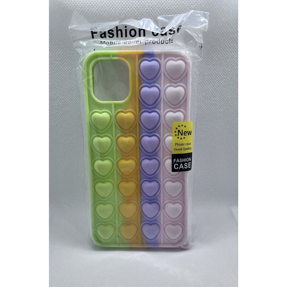 Pop It Phone Case iPhone 11 Pro Max Fidget Bubble Reliever Multicolor New